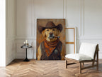 Golden Retriever Sheriff with Western Swagger