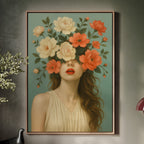 Flourish in Coral and Cream