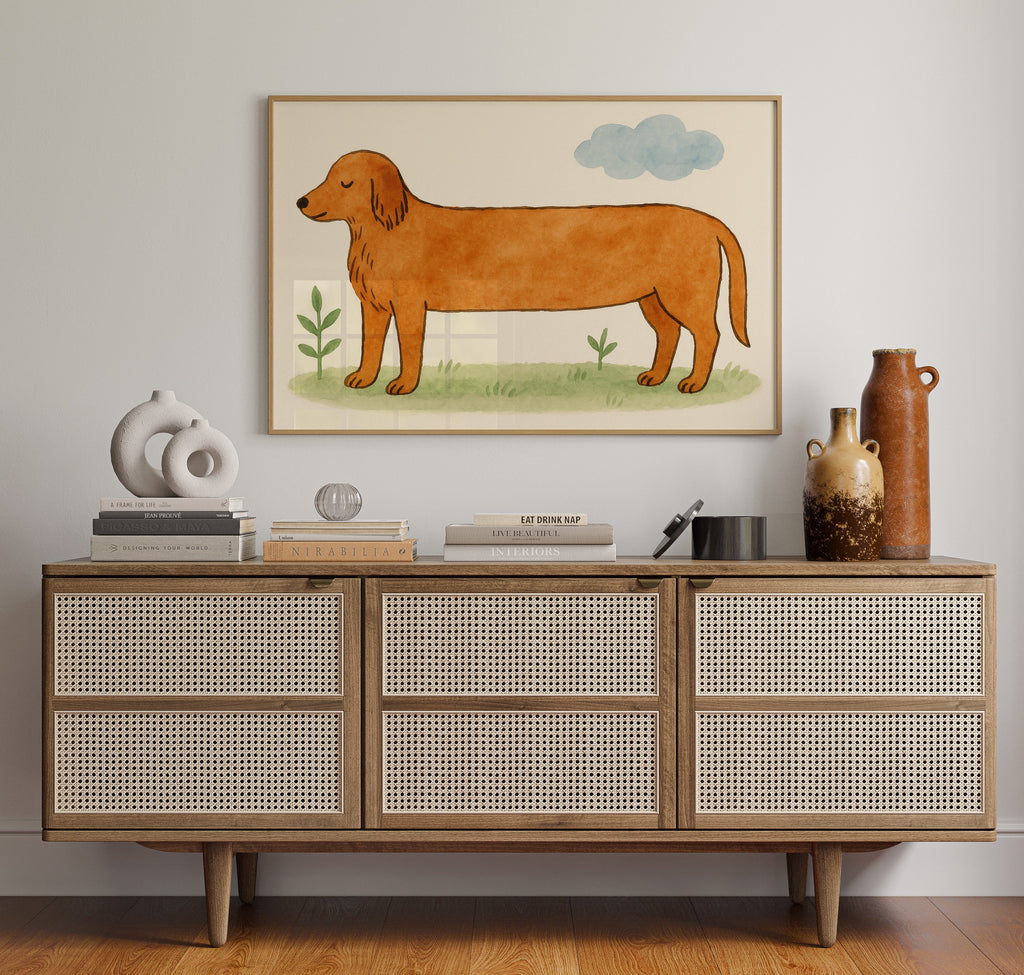Golden Retriever Under Blue Skies