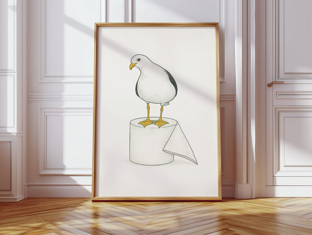 Seagull on a Toilet Roll