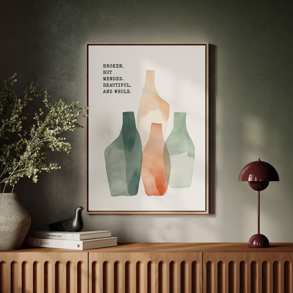 Broken Yet Beautiful Watercolor Vessels
