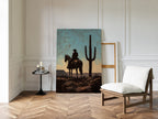 Rider and Saguaro at Dusk