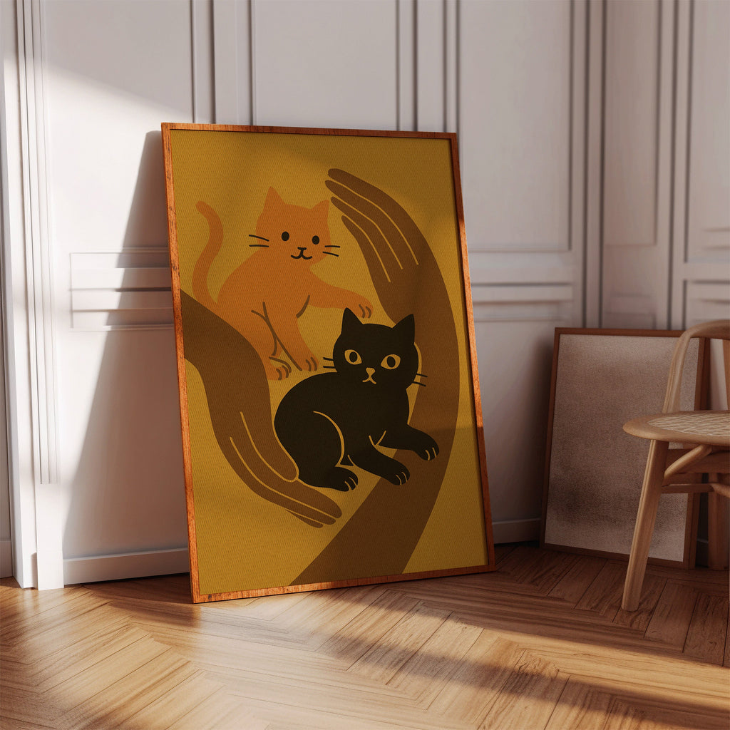 Safe Paws Warm Hearts Cat Print
