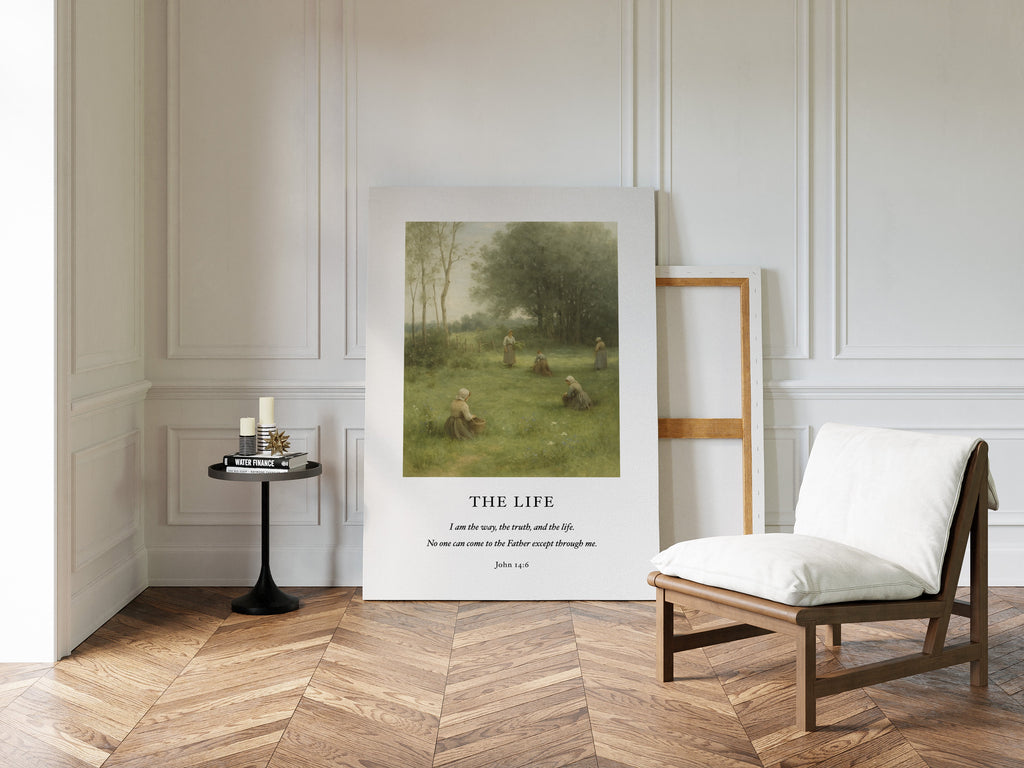 The Life John 14 Pastoral Scripture Print