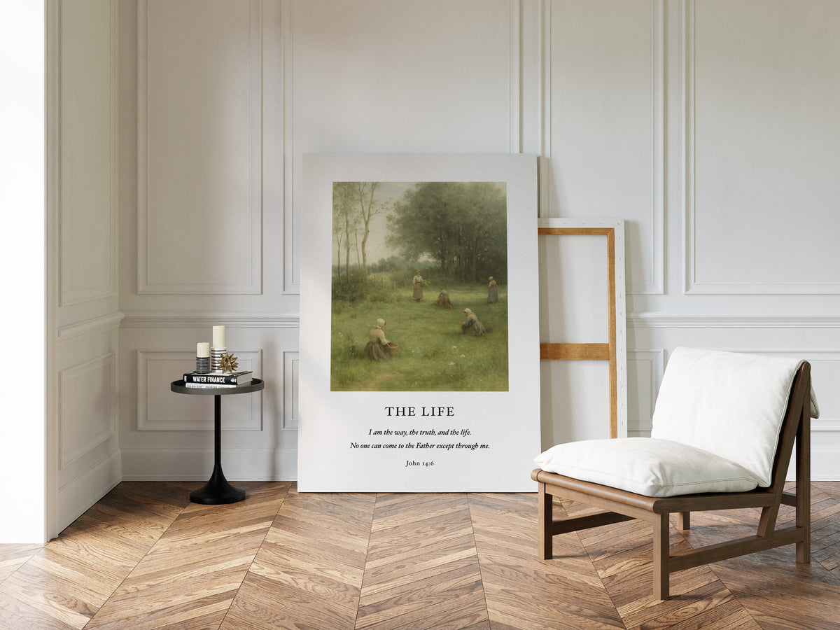 The Life John 14 Pastoral Scripture Print