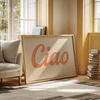 Ciao Retro Wall Art Print