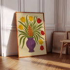 Tulips in a Plum Vase