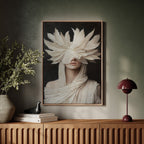 Silent Priestess in Ivory Plumes