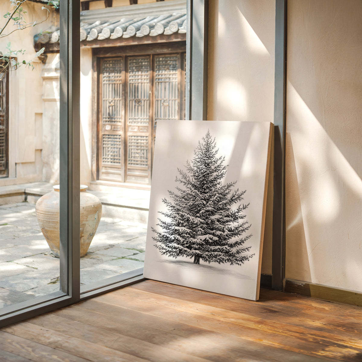A Blanket Of White Snow-Covered Pine