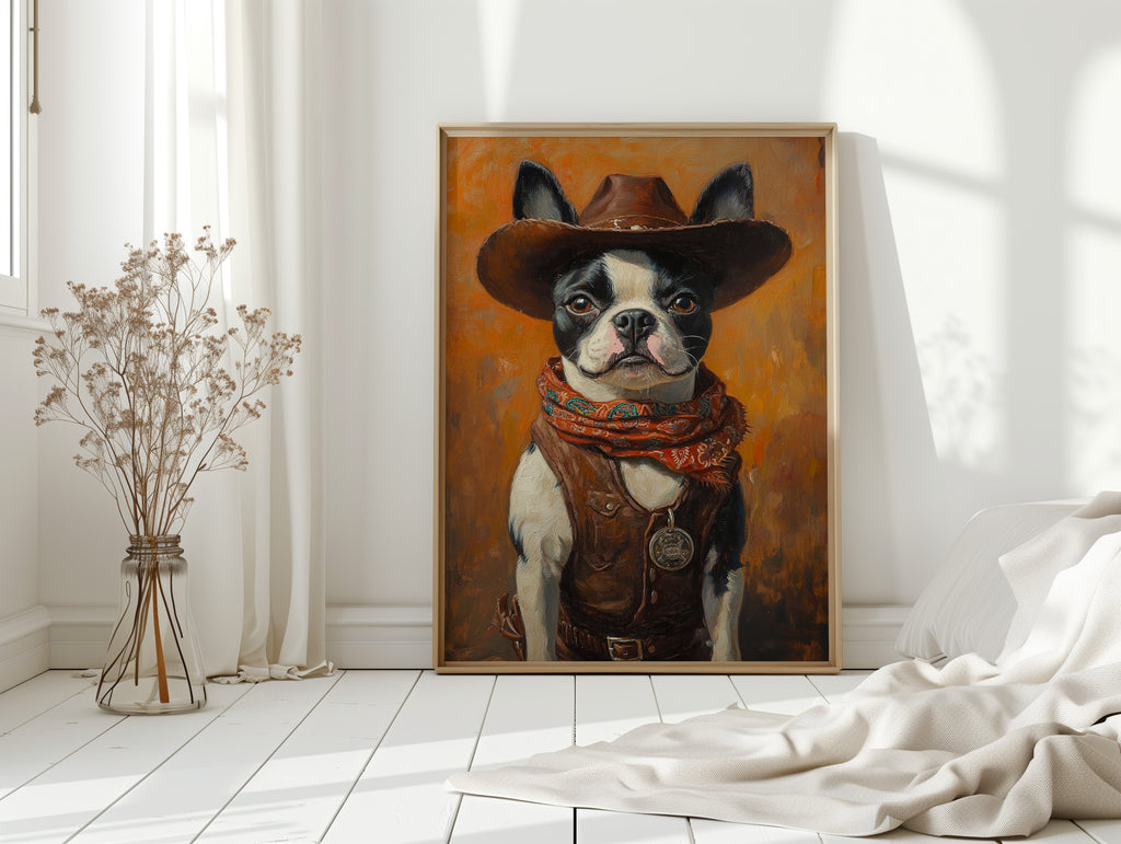 Boston Terrier Cowboy Deputy