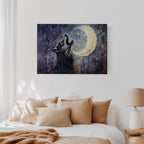 Lone Wolf Howl Under the Moon