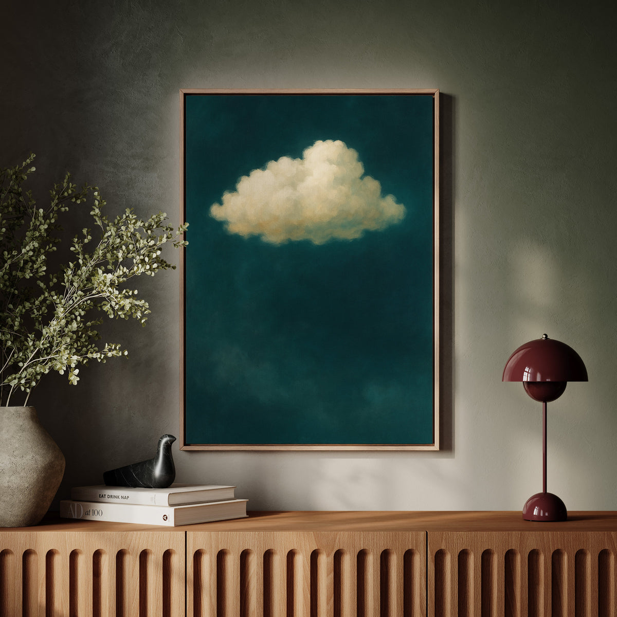 Lonely Cloud in Emerald Silence