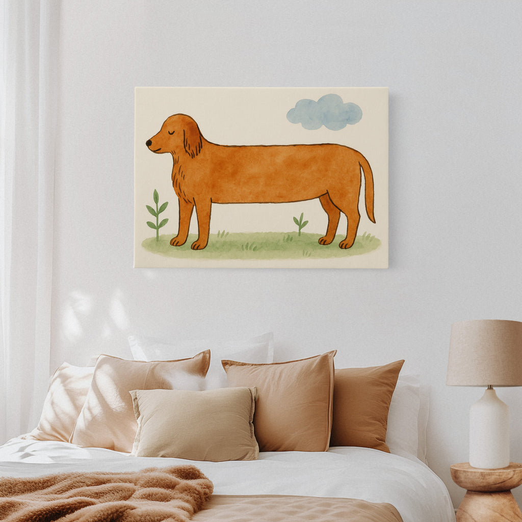 Golden Retriever Under Blue Skies