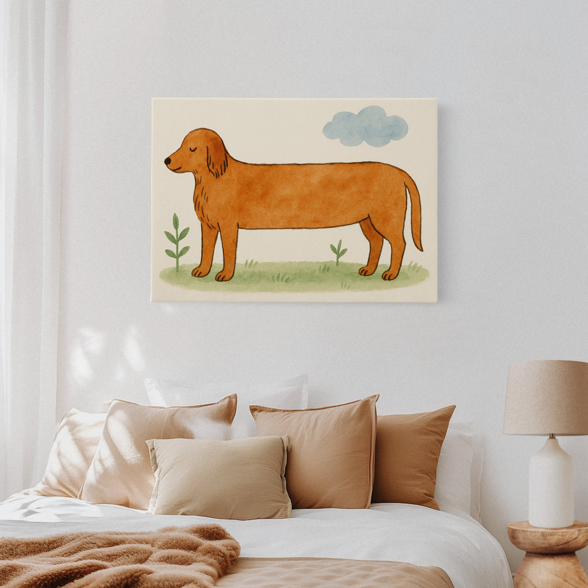 Golden Retriever Under Blue Skies