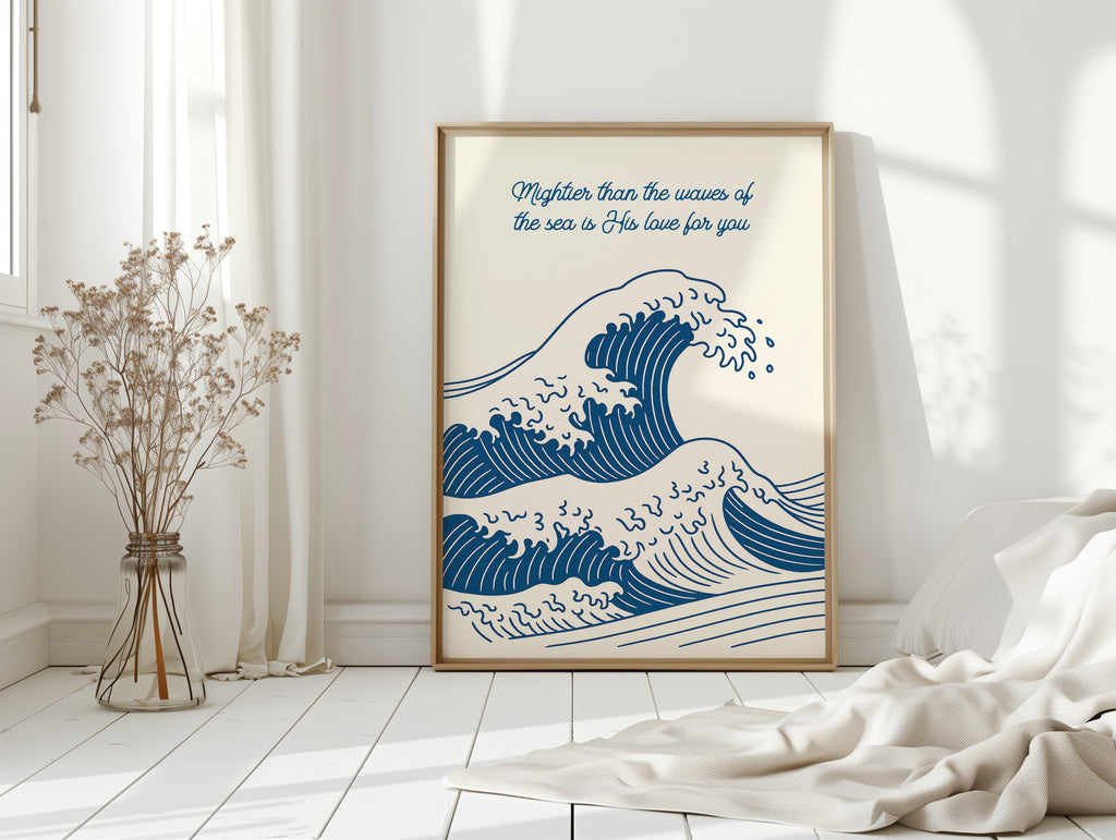 Mightier Than the Waves Ocean Print