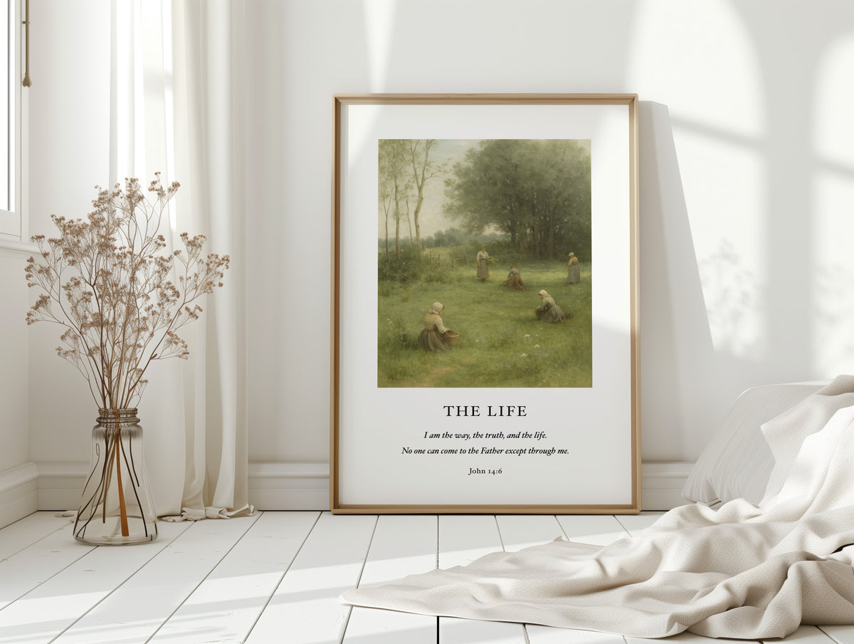 The Life John 14 Pastoral Scripture Print