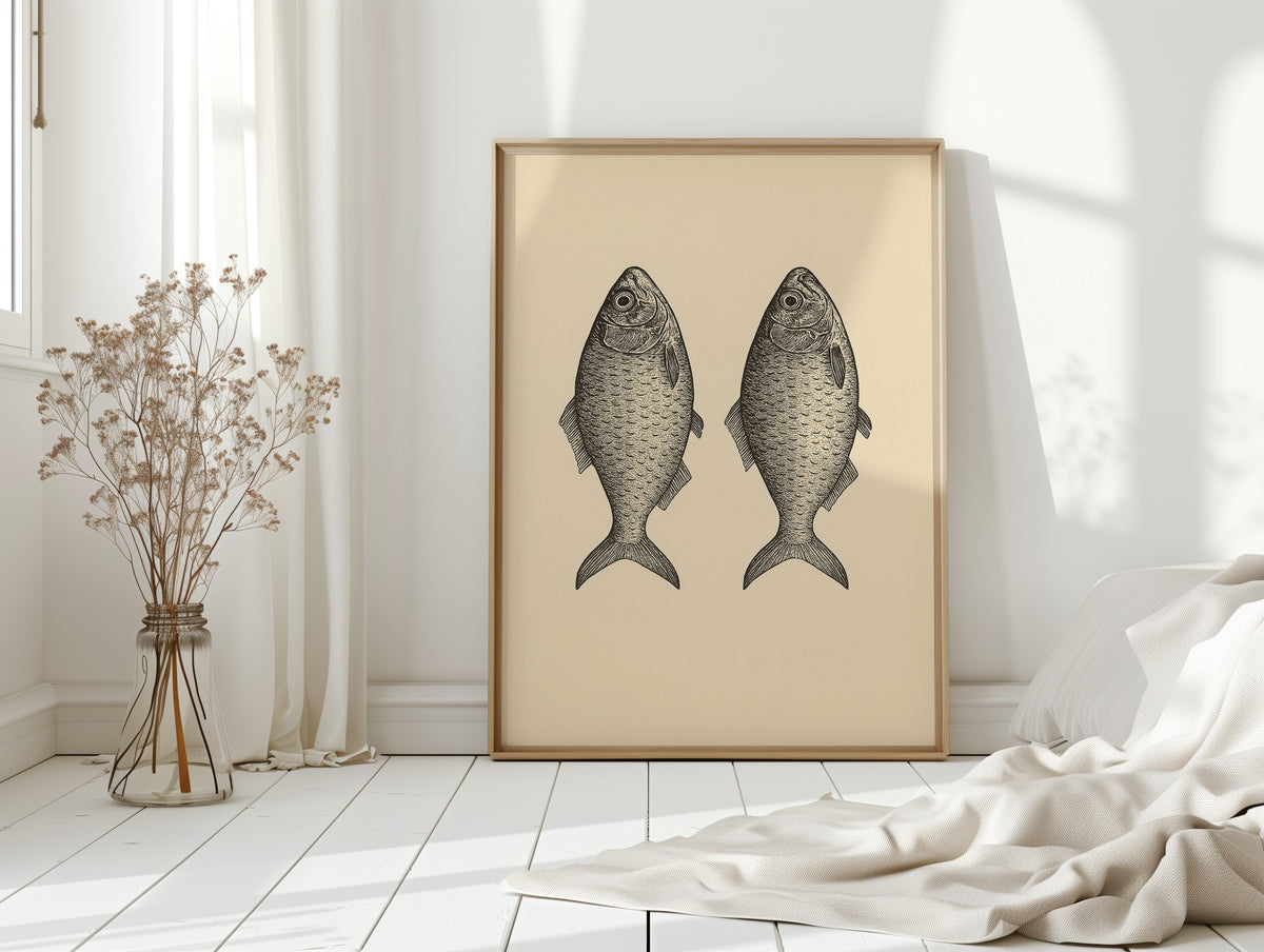 Two Fish Vintage Loaves and Fishes Symbol