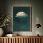Lonely Cloud in Deep Teal Sky
