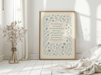 The Lord Bless You Floral Scripture Print