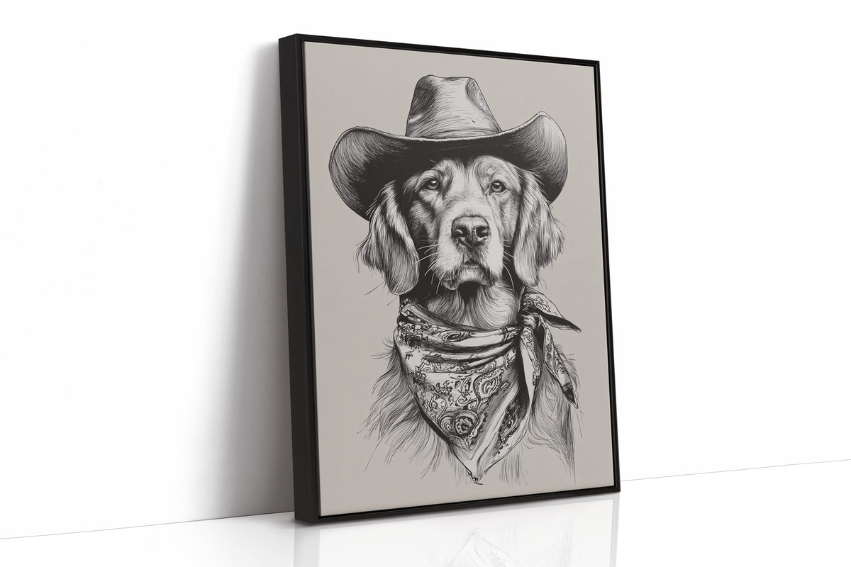 A Canine Cowboy's Stalwart Gaze