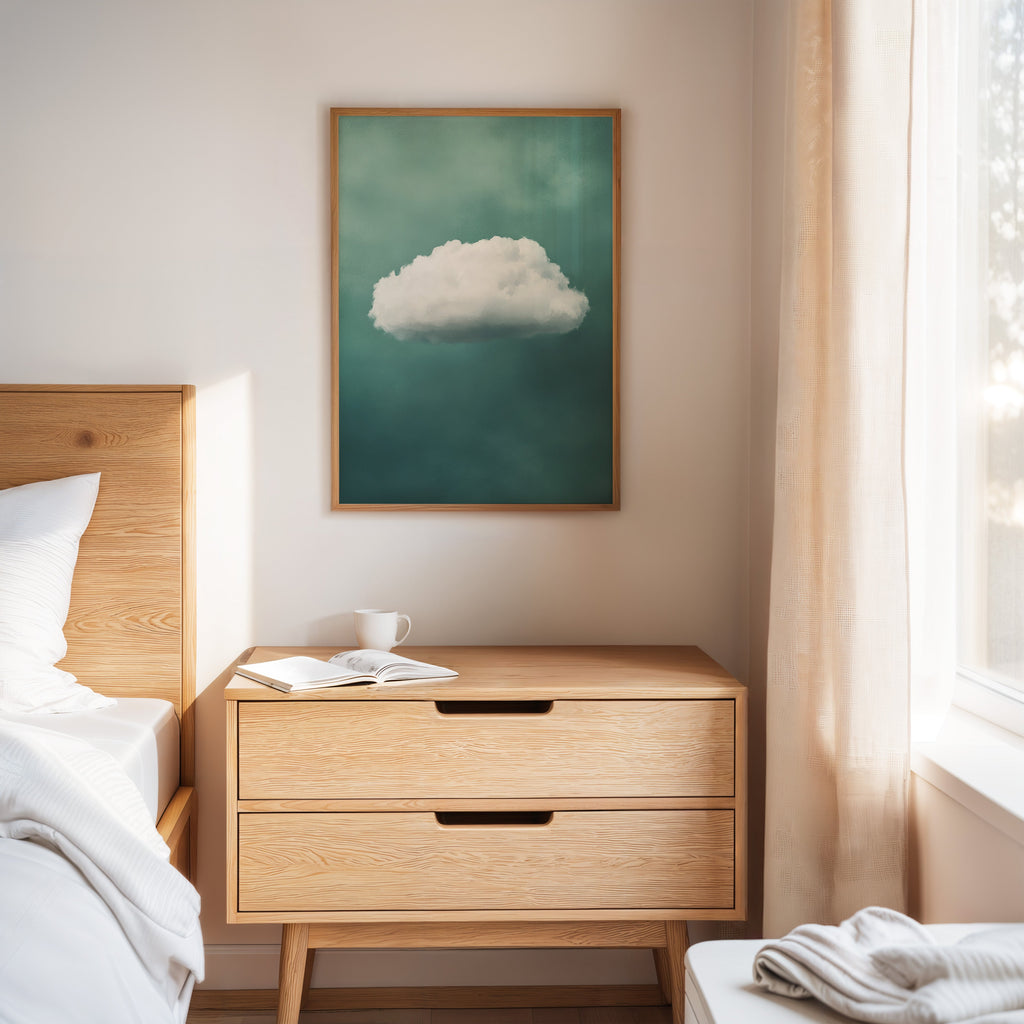 Gentle Cloud over Seafoam Sky