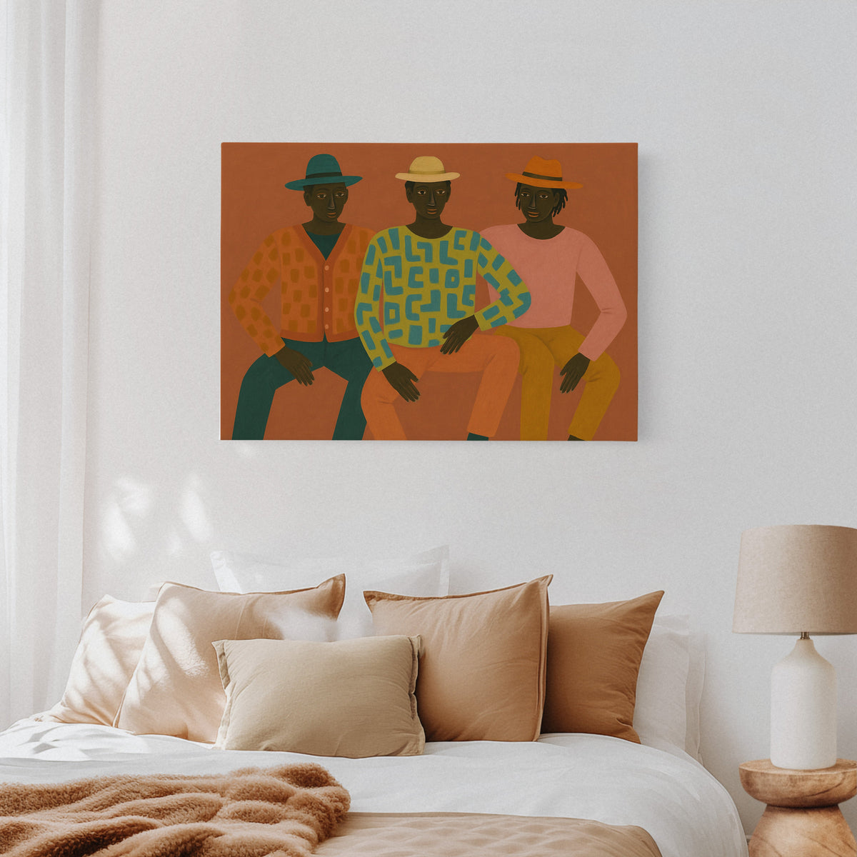 Three Friends in Patterned Harmony