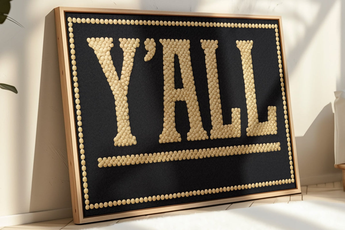 Y’ALL Western Beaded Sign
