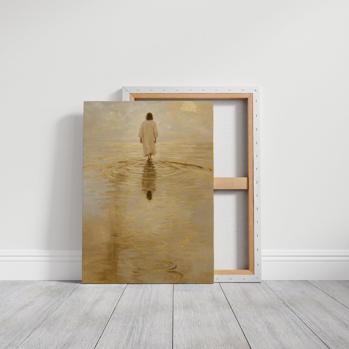 Golden Light Jesus Walking on Water