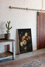 Baroque Peonies in Earthen Vase