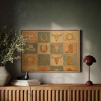 Western Icons Patchwork Quilt Print
