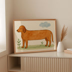 Golden Retriever Under Blue Skies