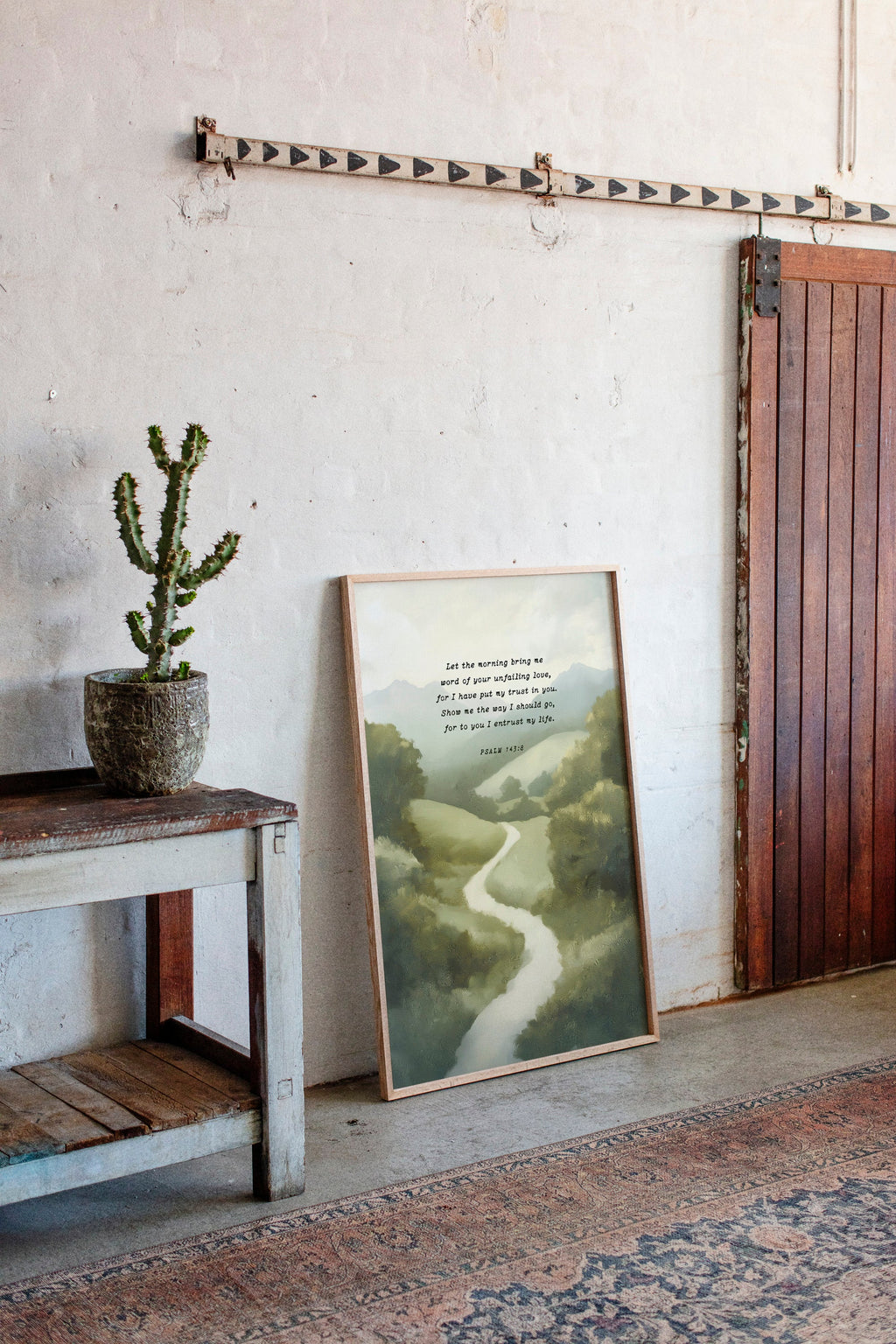 Guided Morning Path Psalm 143:8 Art Print