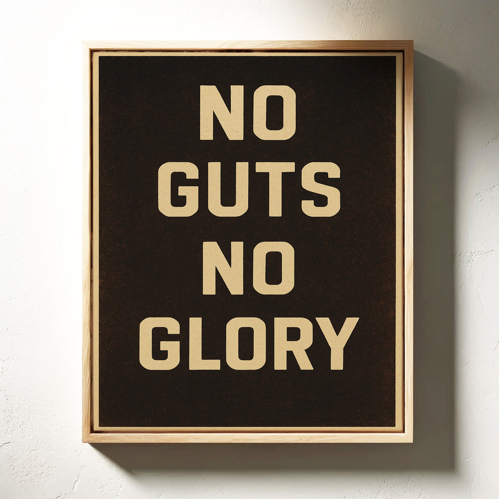 No Guts No Glory Vintage Poster