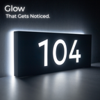 Metal Backlit Address Plaque – Custom LED House Address Sign
