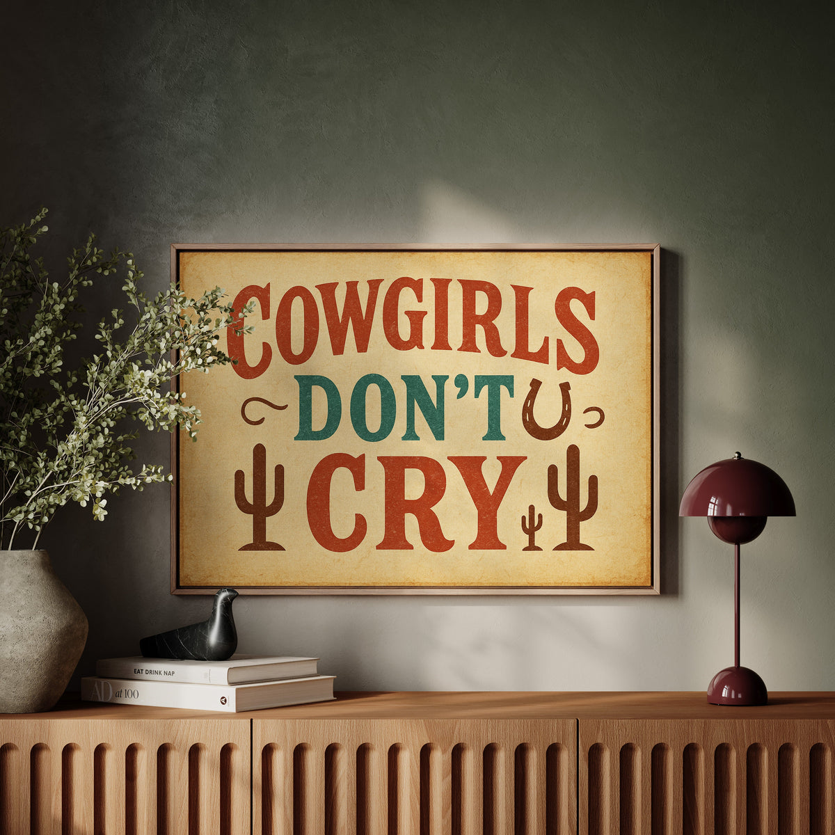 Cowgirls Don’t Cry Western Print