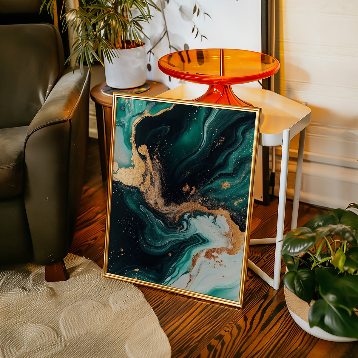 Emerald Flame and Gilded Flow
