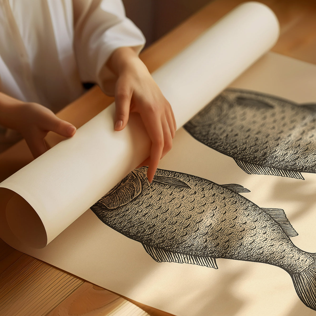 Two Fish Vintage Loaves and Fishes Symbol
