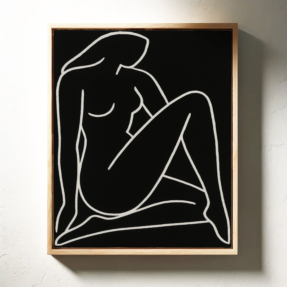 Reclining Muse in White Ink