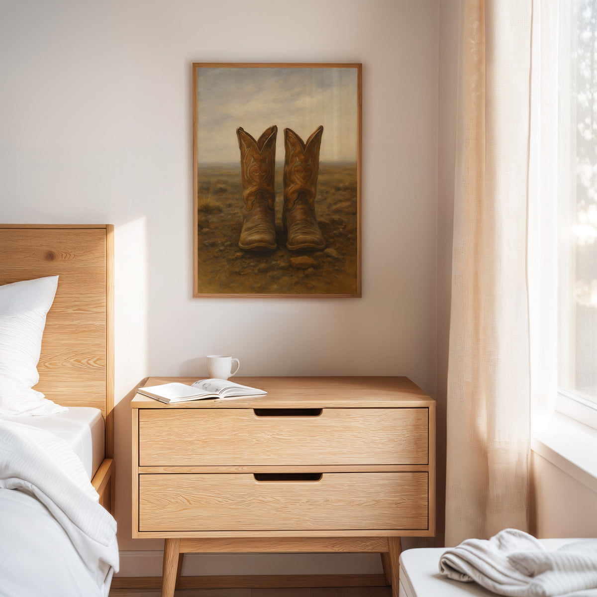 Western Boots Still Life – Cowboy Art Print
