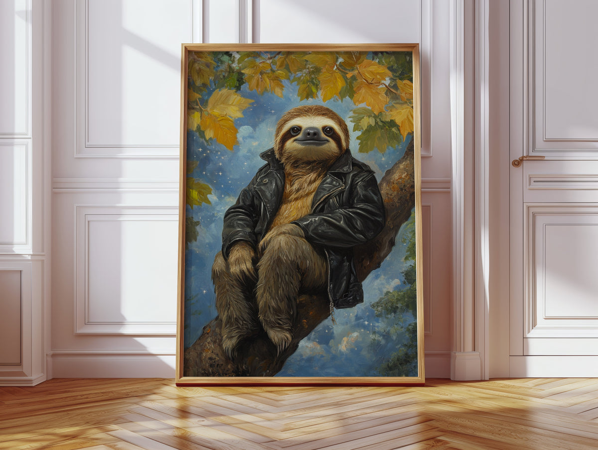 Sloth in a Leather Jacket