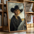 Cowgirl and Her White Horse