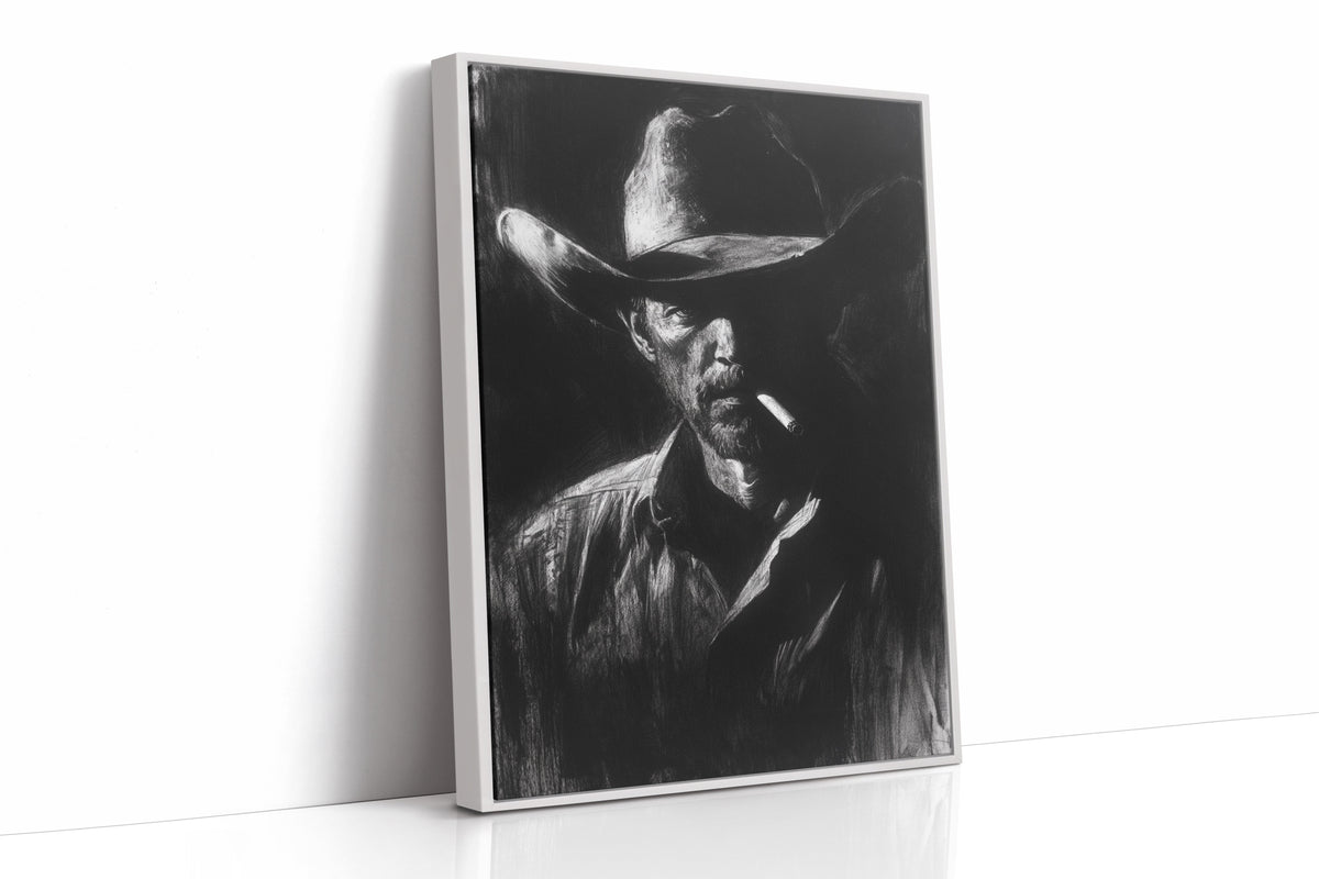 Midnight Cowboy in Charcoal Shadows