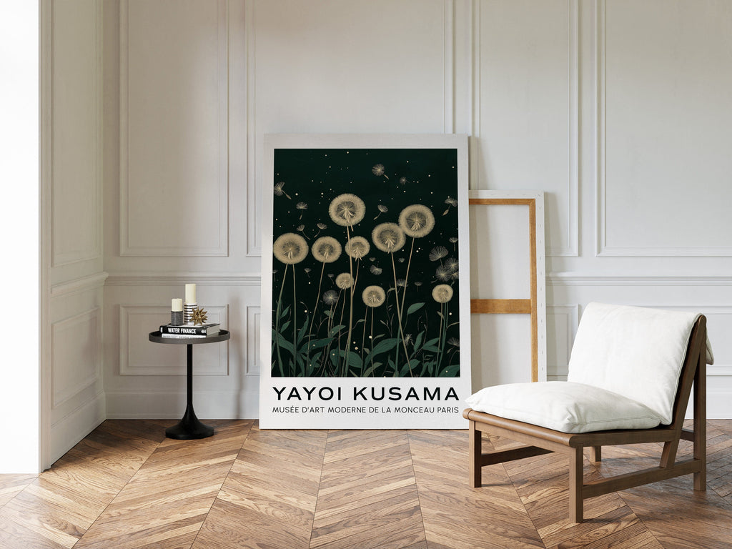 Ethereal Dandelion Dream – Kusama-Inspired Nightscape