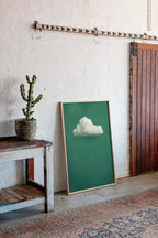 White Cloud on Emerald Sky