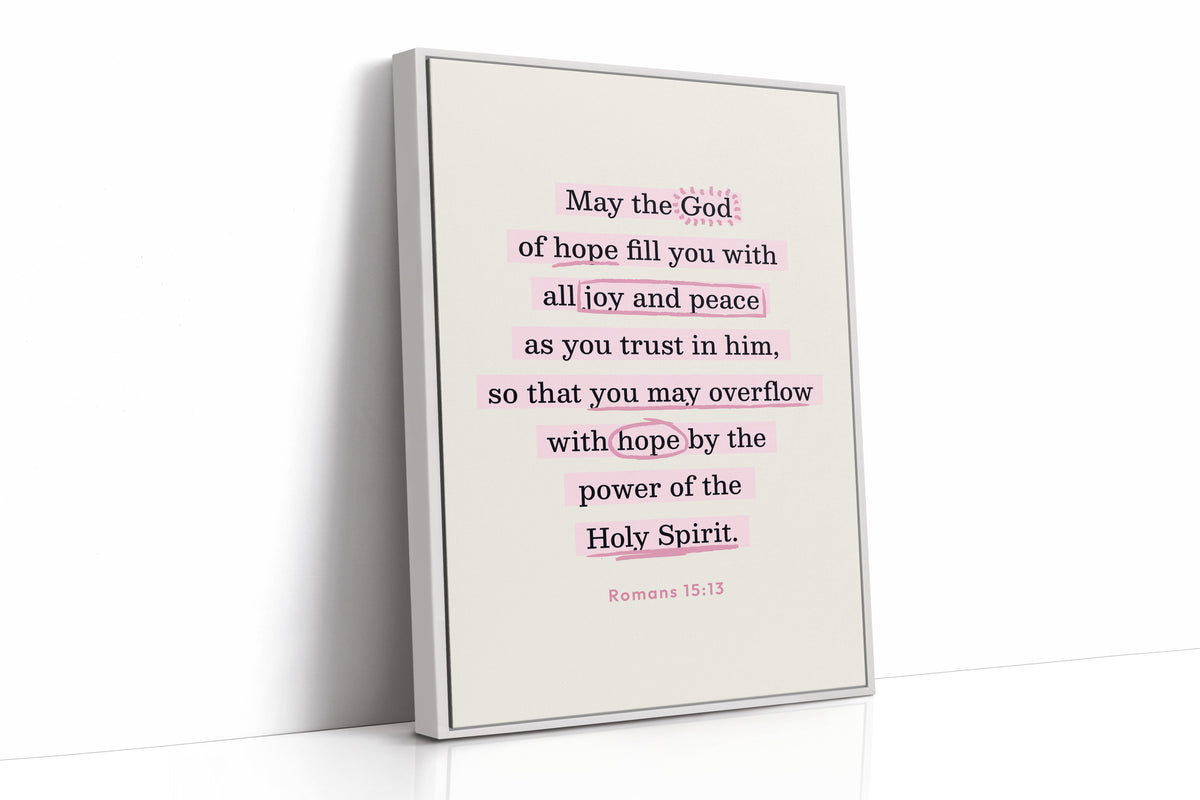 Romans 15 Hope and Peace Scripture Print