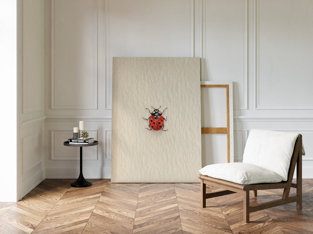 Tiny Ladybug on Paper