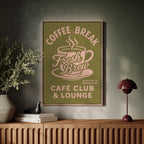 Fresh Brew Retro Coffee Poster