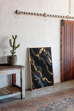 Black Marble Blaze with Liquid Gold