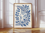 Floral Moon in Indigo Bloom