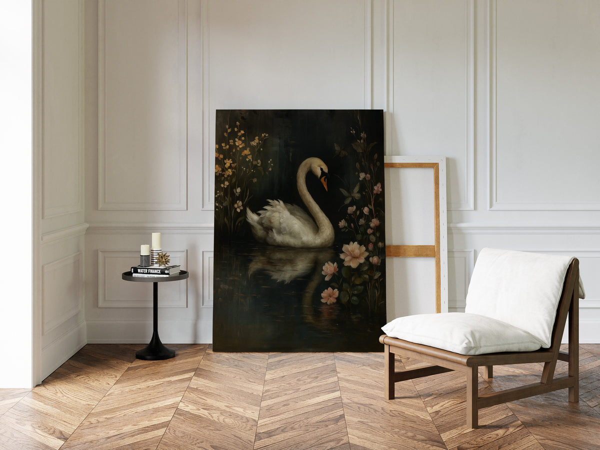 Swan in the Garden of Dusk